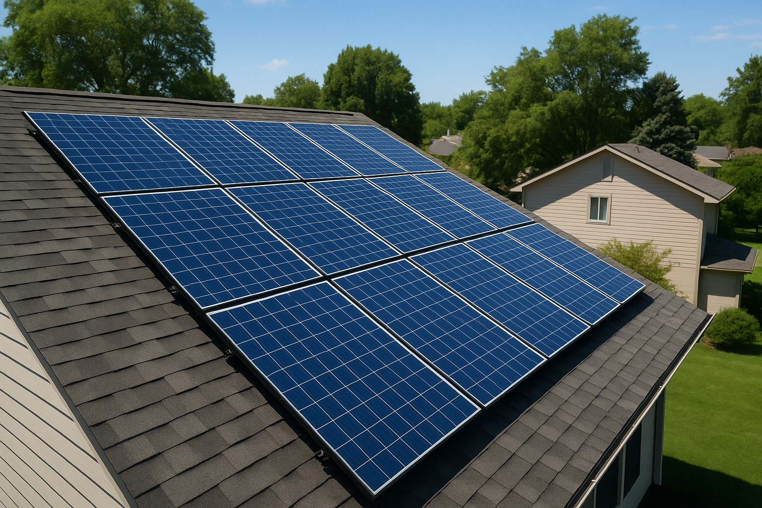 Expansive solar panel installation